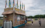 State Fair food vendors are setting up in parking lots, vacant county fairgrounds and grassy areas all over the metro area, to draw those hungry for a