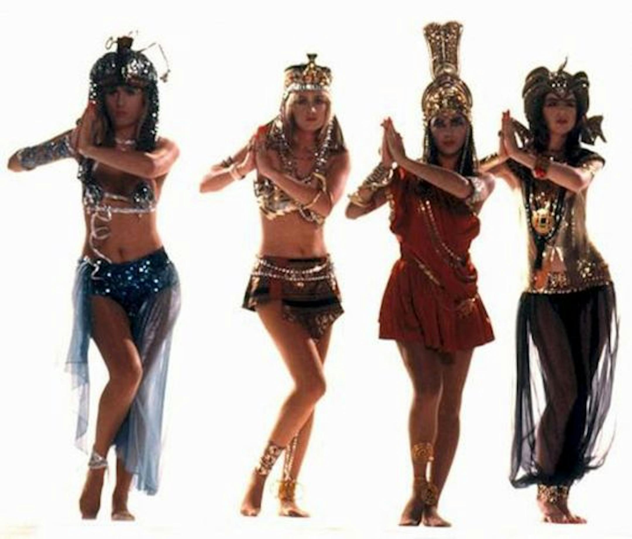 The Bangles had a hit in the 1980s with "Walk Like an Egyptian," including a music video in which they dressed the part.