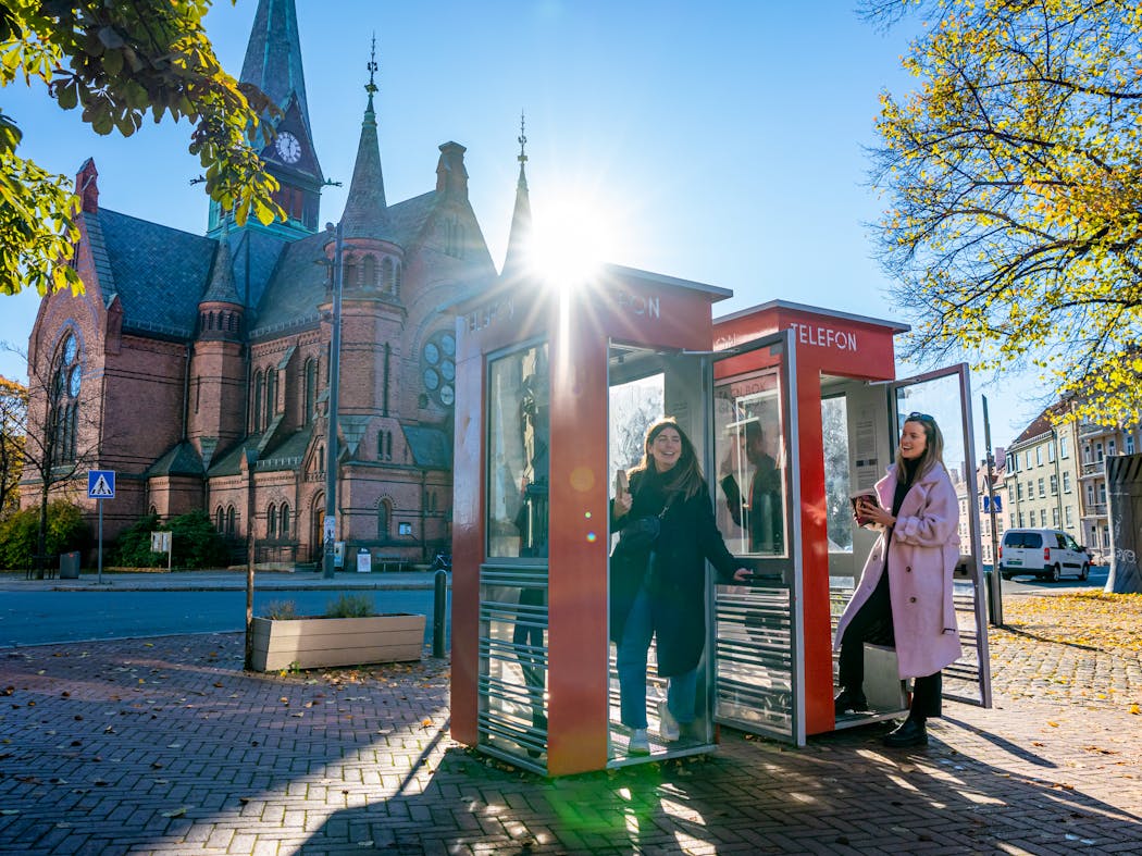Norway’s classic red phone booths have been converted into free libraries.
