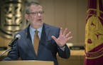 The University of Minnesota President Eric Kaler announced to the media that he is leaving effective July 2019, during a press conference in the MacNa