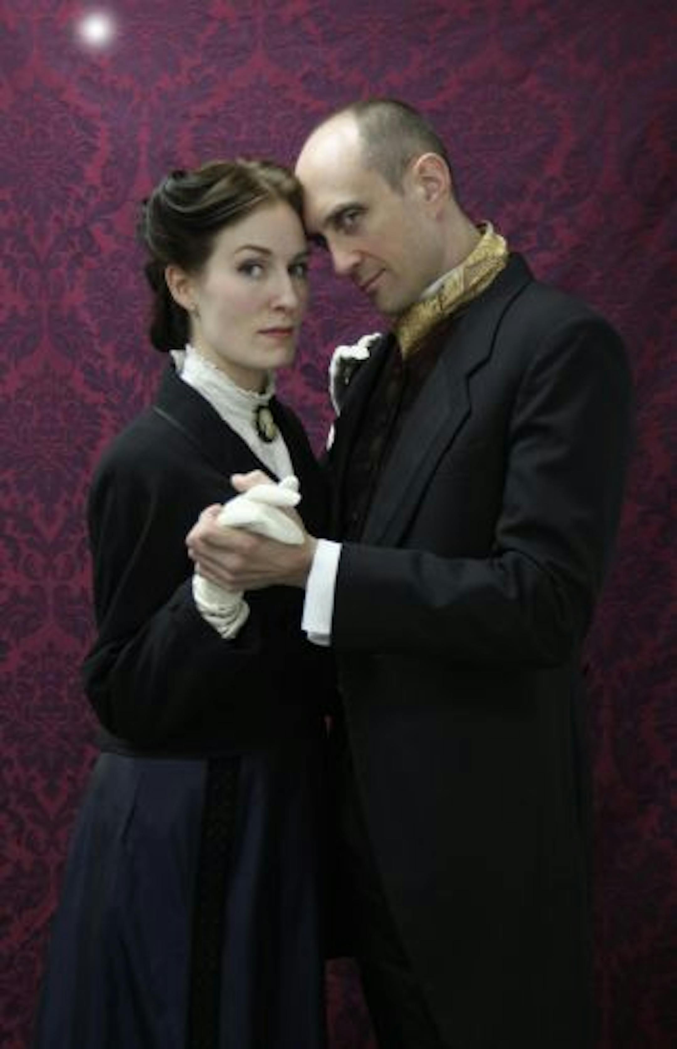 Melissa Anne Murphy and Charles Hubbell in "Drakul" at the Walking Shadow Theatre Company.