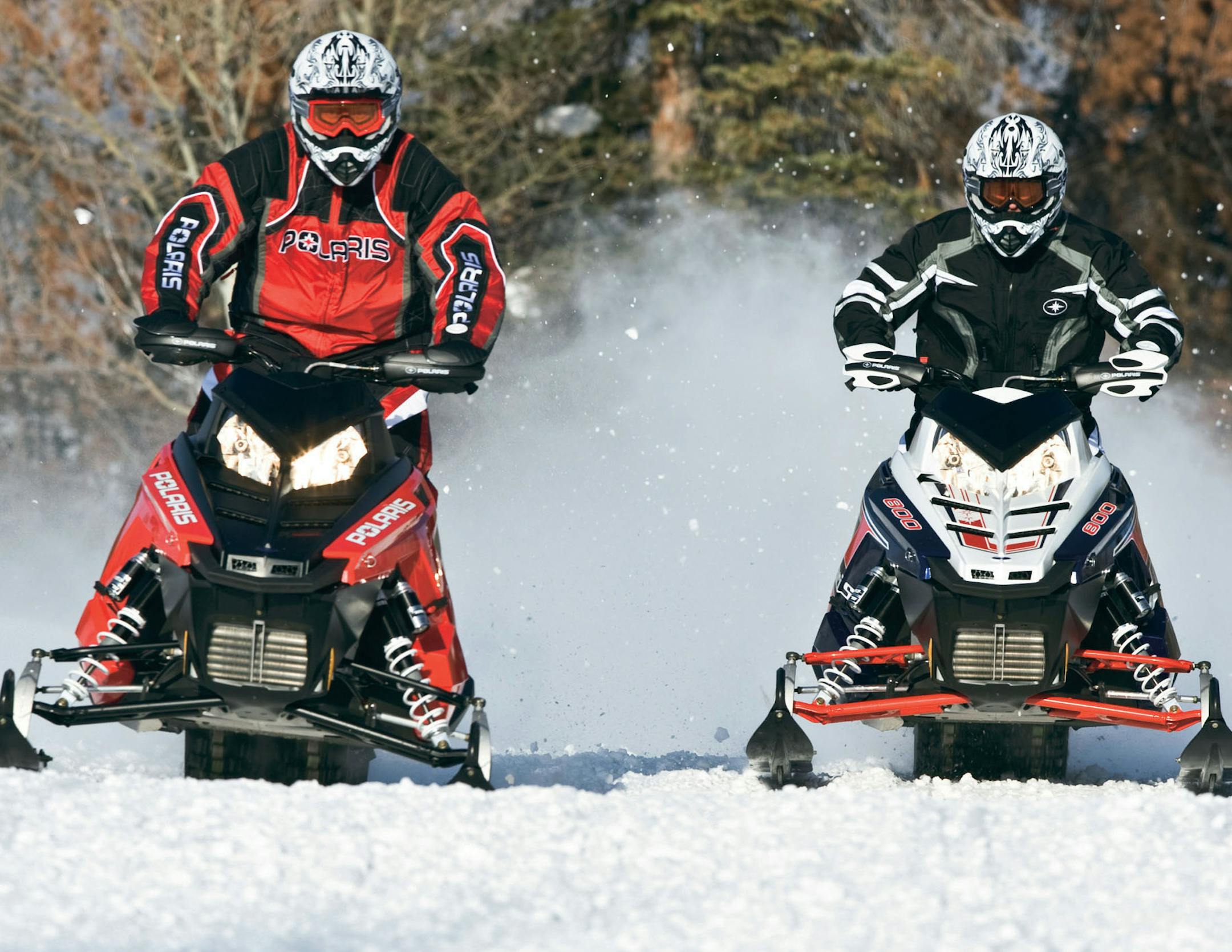 Polaris snowmobiles. Photo courtesy of Polaris