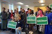 U.S. Reps. Cori Bush and Ilhan Omar joined Attorney General Keith Ellison at a get-out-the-vote event at the University of Minnesota on Friday, Oct. 2