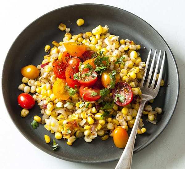 Hot and Tangy Pan Roasted Corn,