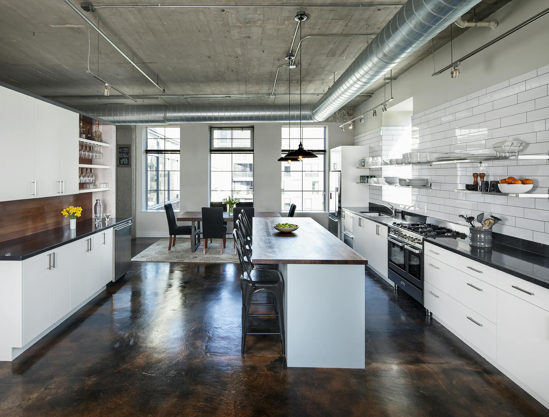 Home of the Month: North Loop loft makeover mixes soft textures with a hard industrial backdrop, by Albertsson Hansen Architecture. Credit Peter J. Sieger
