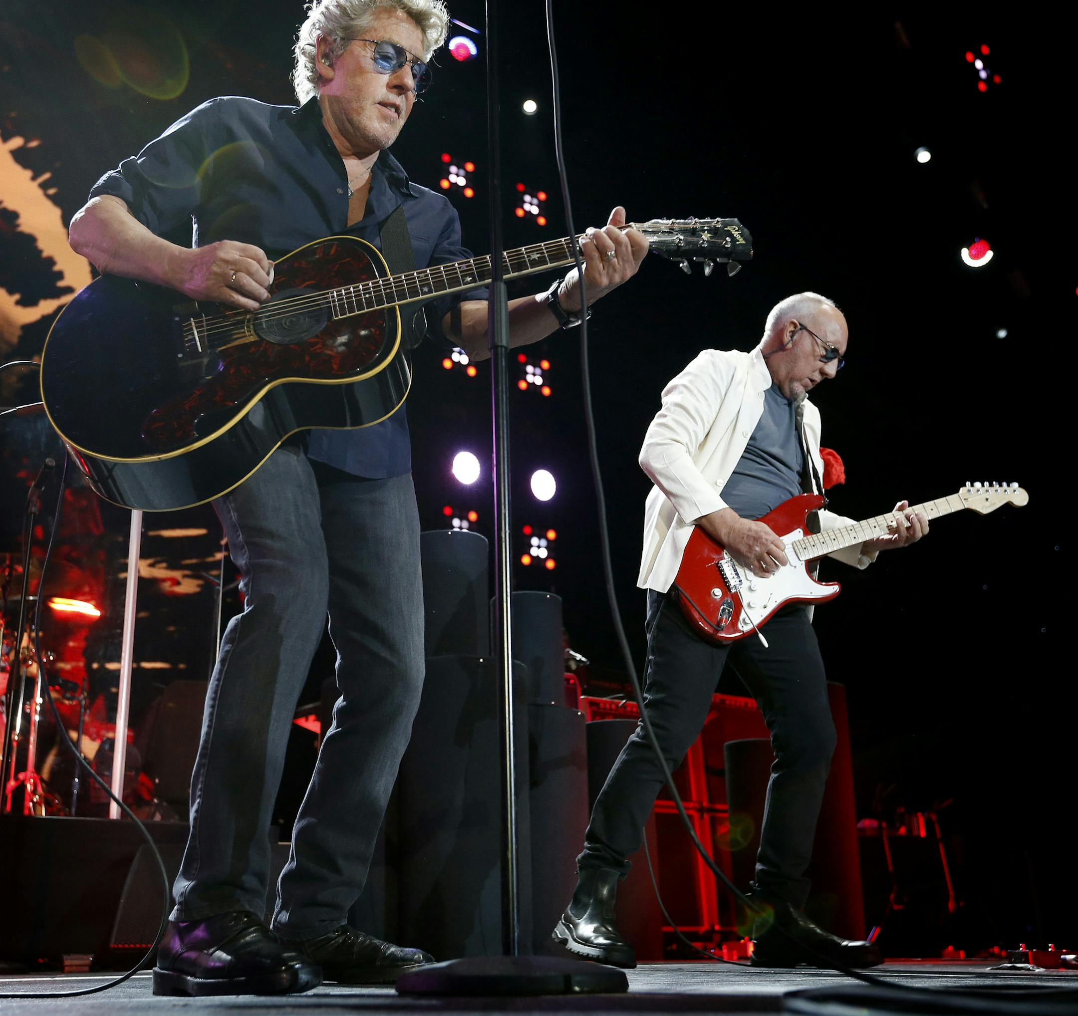 Singer Roger Daltrey and guitarist Pete Townshend of The Who performed at Target Center. ] CARLOS GONZALEZ cgonzalez@startribune.com - May 1, 2016, Minneapolis, MN, Target Center, The Who the legendary British rock group on its final tour