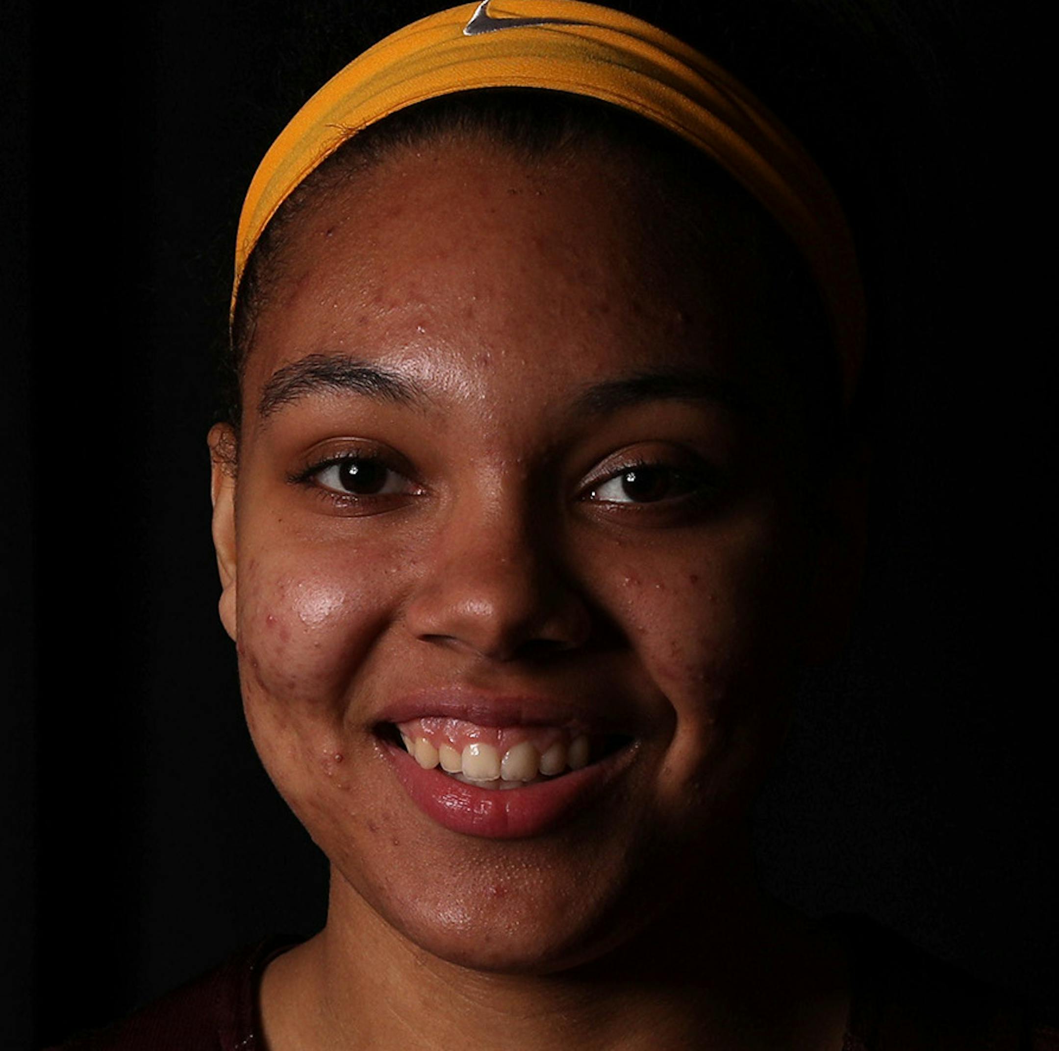 Destiny Pitts stood for a portrait. ] ANTHONY SOUFFLE &#xef; anthony.souffle@startribune.com The University of Minnesota's Gophers men's and women's basketball teams held a media day Saturday, Oct. 28, 2017 at the Williams Arena Club Room in Minneapolis.