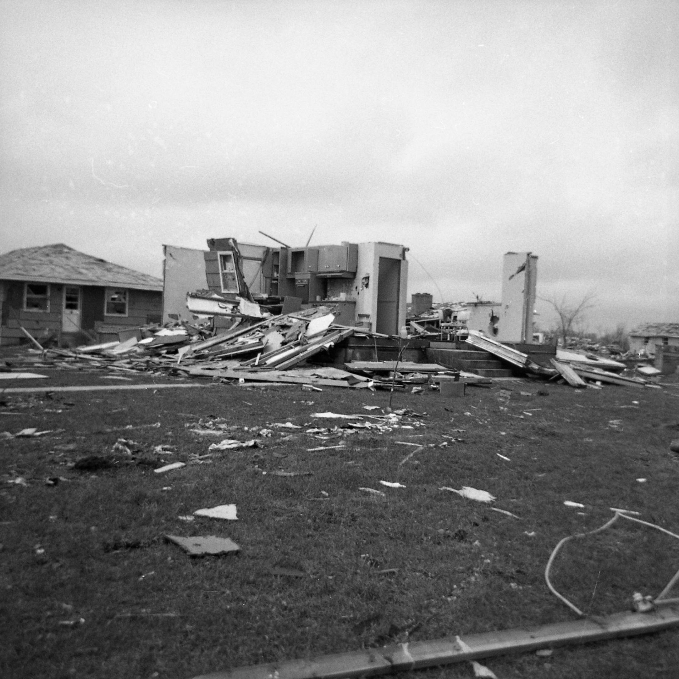 Results of the May 1965 tornado in Fridley. Anoka County Historical Society