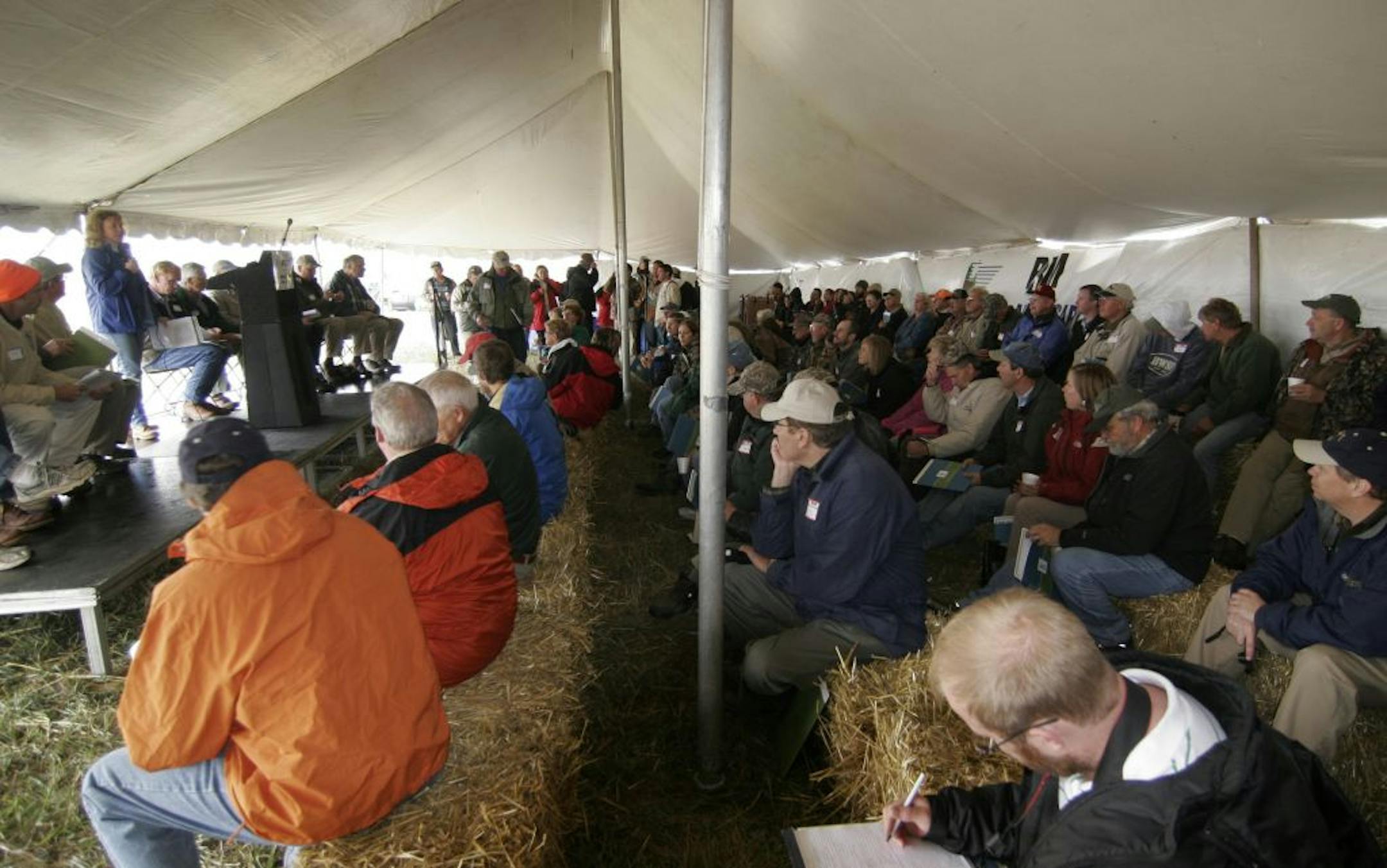 About 100 conservation leaders and government officials gathered under a tent on the Killen's property last week to celebrate the 25th anniversary of the Reinvest in Minnesota (RIM) Reserve program, which has restored 230,000 acres.