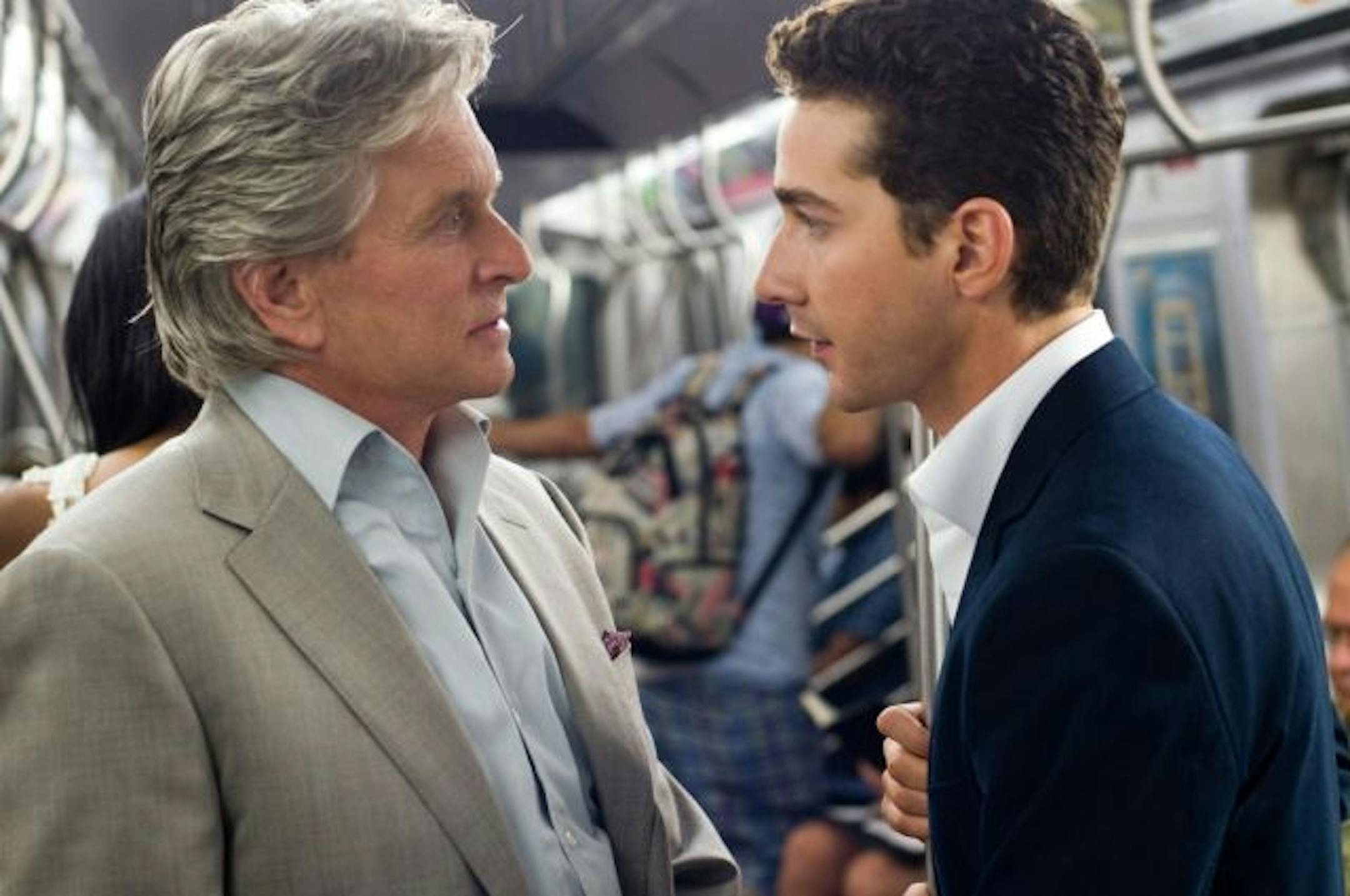 Michael Douglas and Shia LaBeouf in "Wall Street 2: Money Never Sleeps"