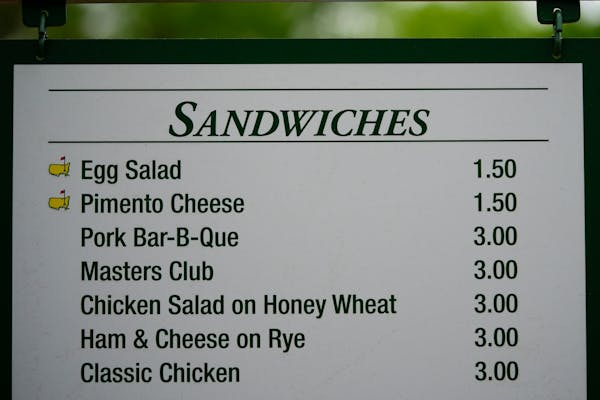 Prices for food are quite reasonable at the most famous golf tournament in the world.