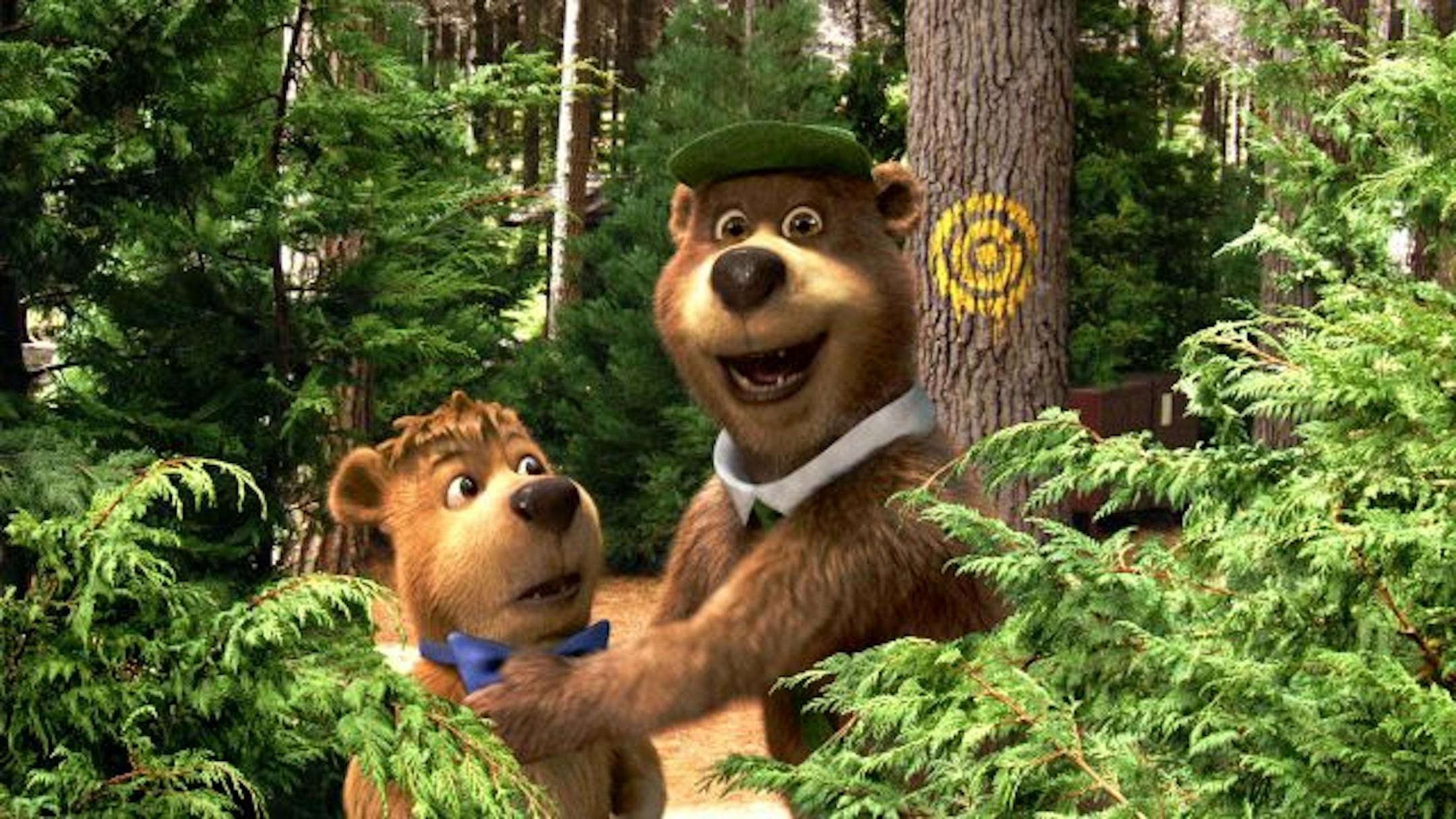 Boo Boo and Yogi on the lookout for pic-a-nic baskets.