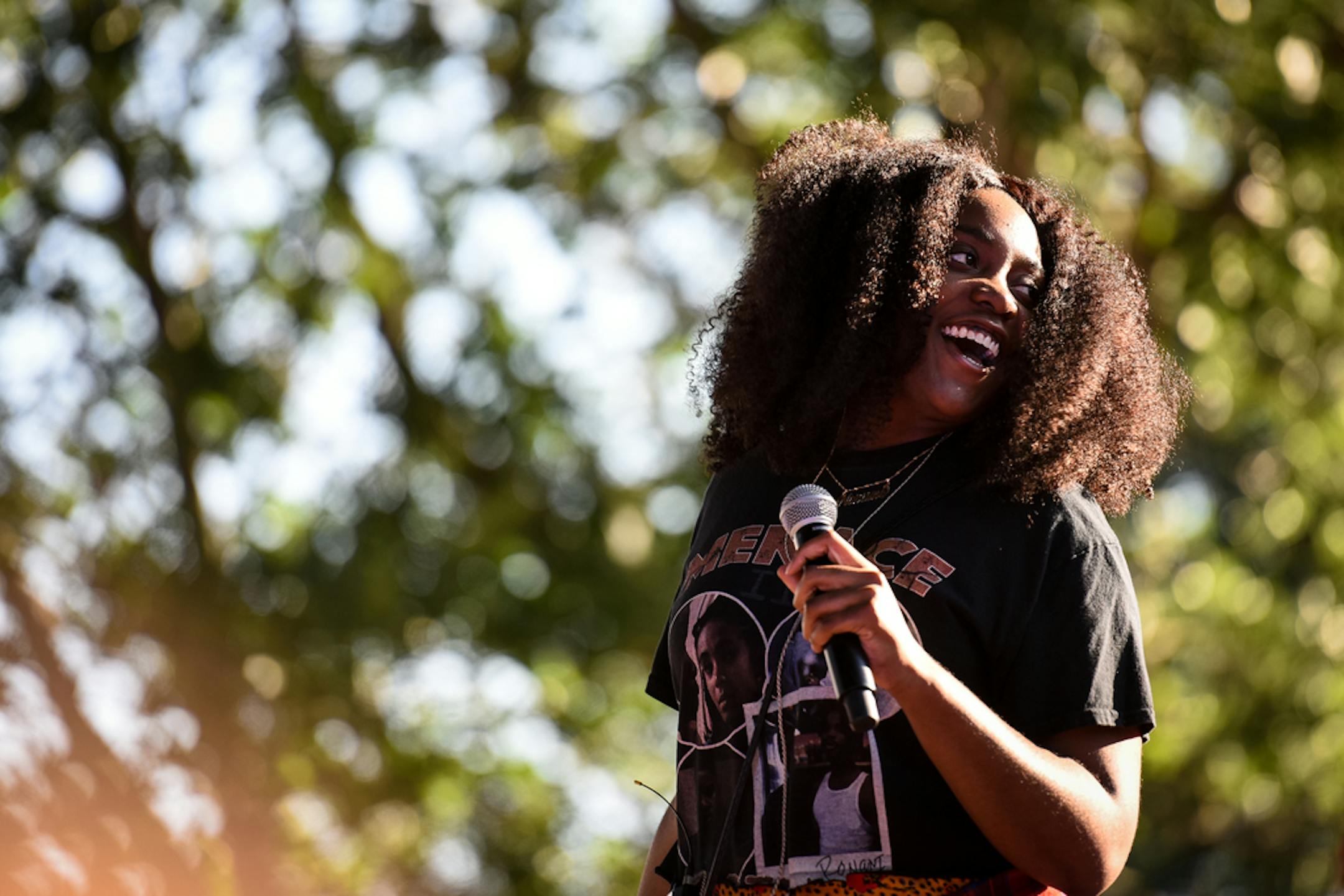 Noname performed at the Eaux Claires Music and Art Festival in July. ] AARON LAVINSKY • aaron.lavinsky@startribune.com Day two of the Eaux Claires Music & Art Festival was held Saturday, July 7, 2018 at Foster Farms in Eau Claire, Wisc.