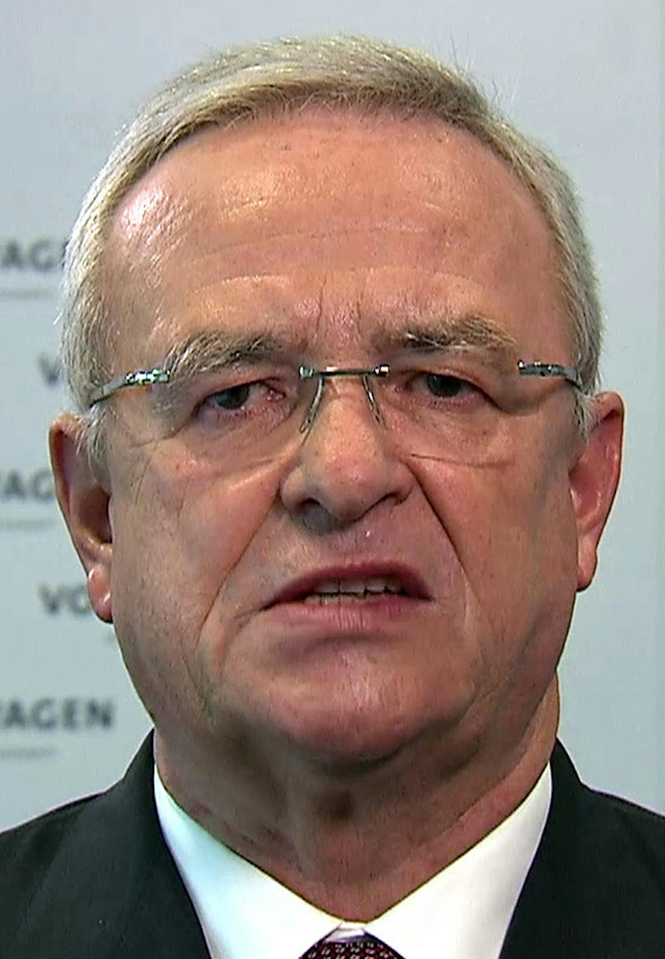 Volkswagen CEO Martin Winterkorn speaks to the media on Sept. 22, 2015 at VW headquarters in Wolfsburg, Germany. Winterkorn announced his resignation during the press conference. (Action Press/ZUma Press/TNS)