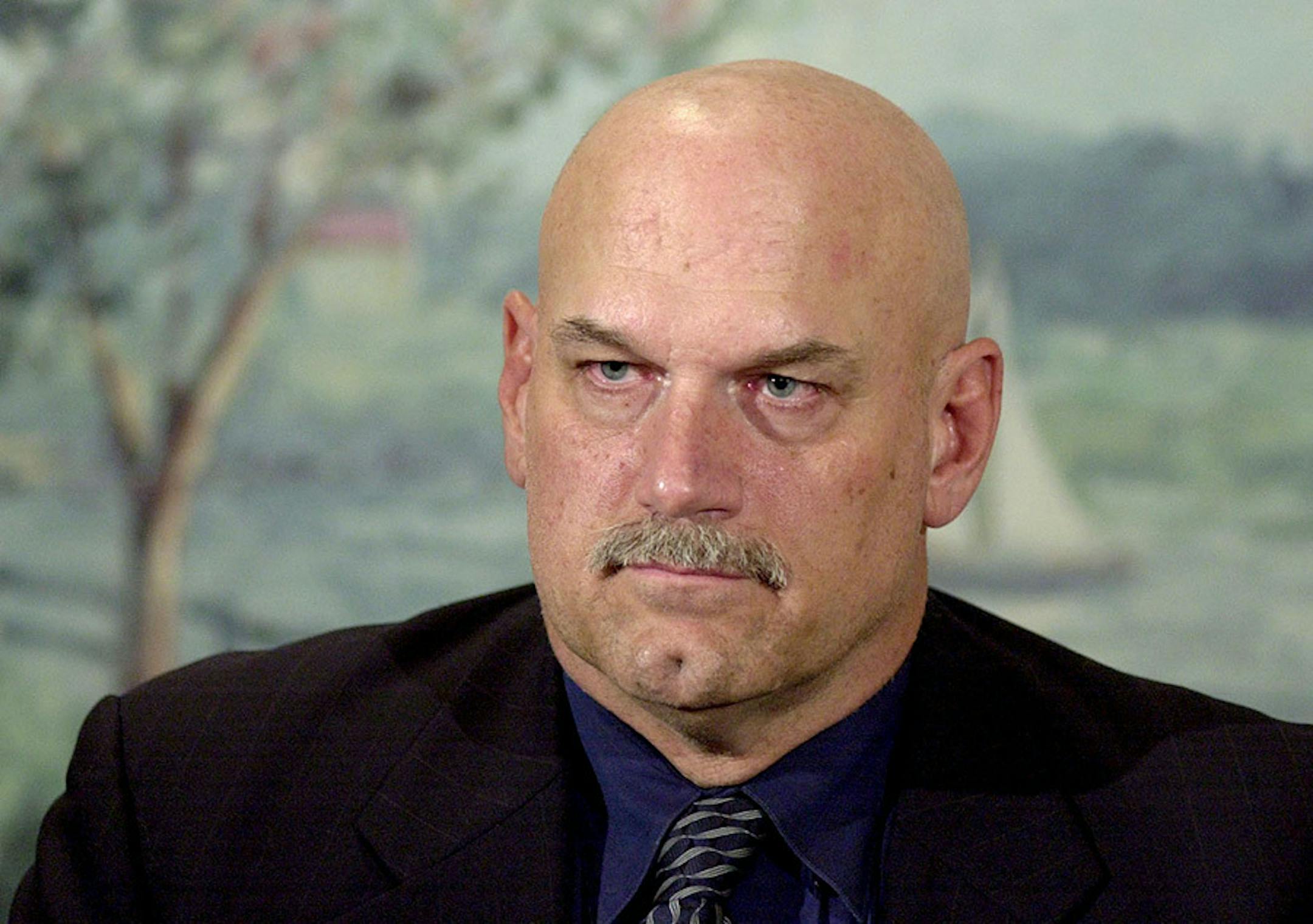 Minnesota Gov. Jesse Ventura, shown Tuesday, Dec. 4, 2001, in Minneapolis, has one year left in office and is showing signs of vulnerability. A recent poll gave him his lowest approval numbers to date and on Tuesday, he learned the state will face a nearly $2 billion budget shortfall.