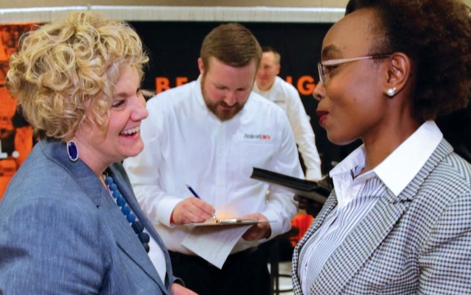 The People of Color Career Fair that is held twice a year in the Twin Cities is a place where recent college graduates can meet recruiters.
Courtesy T