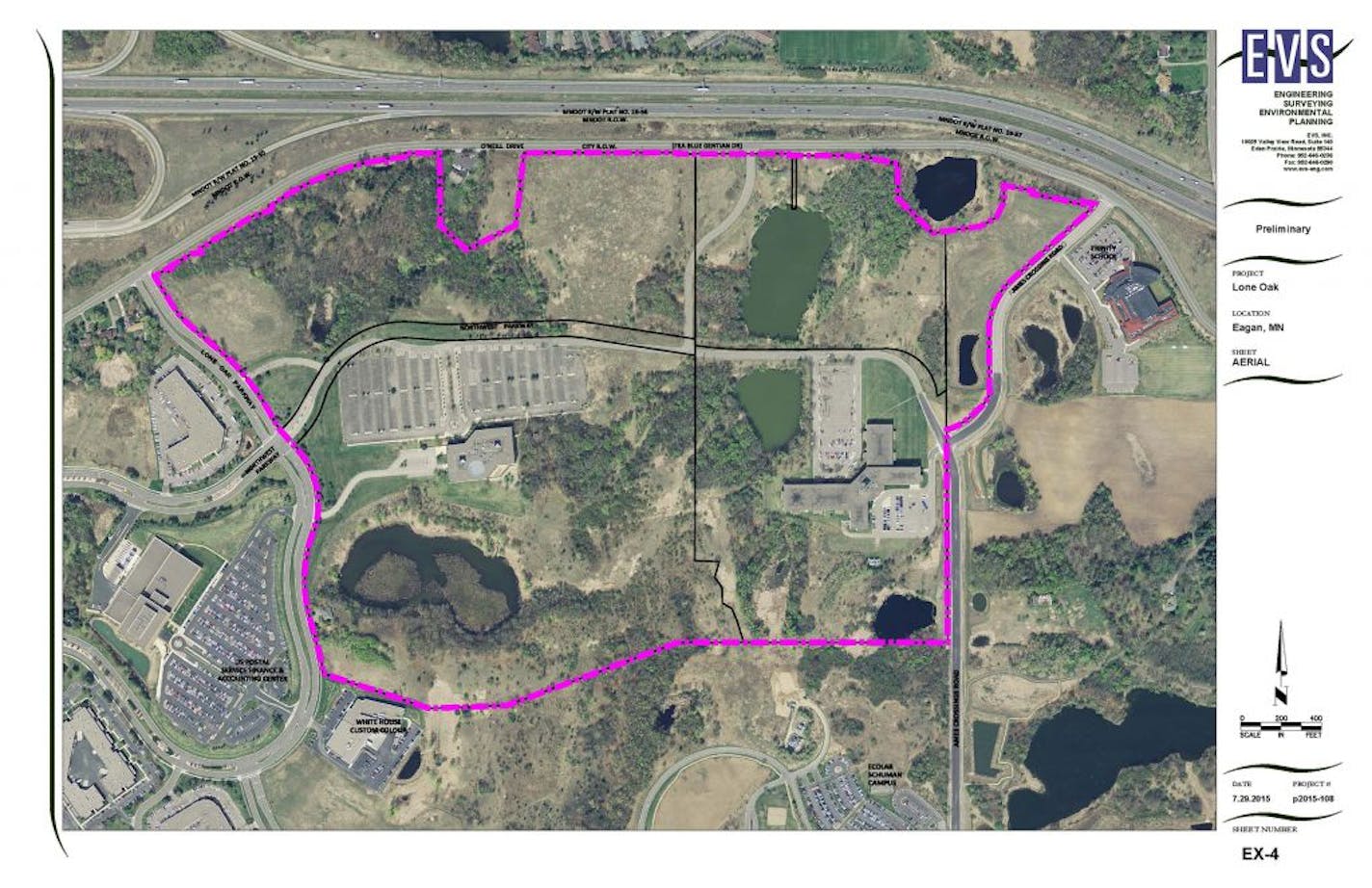 Site plan for Vikings headquarters in Eagan