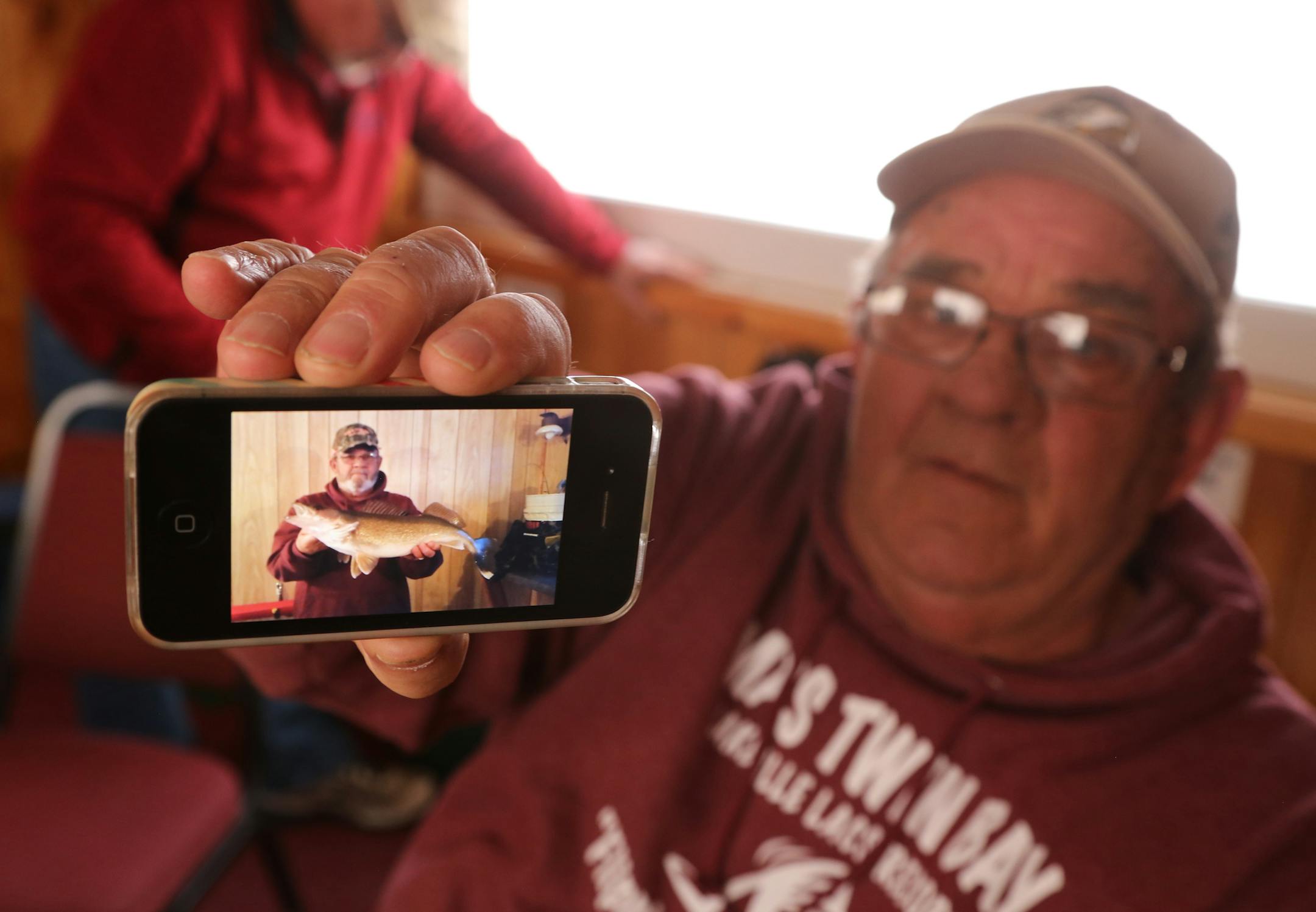 Mille Lacs walleye fishing has been pretty good this winter, and some big ones have been caught, such as this lunker recorded on his cell phone by Jim Bannick.