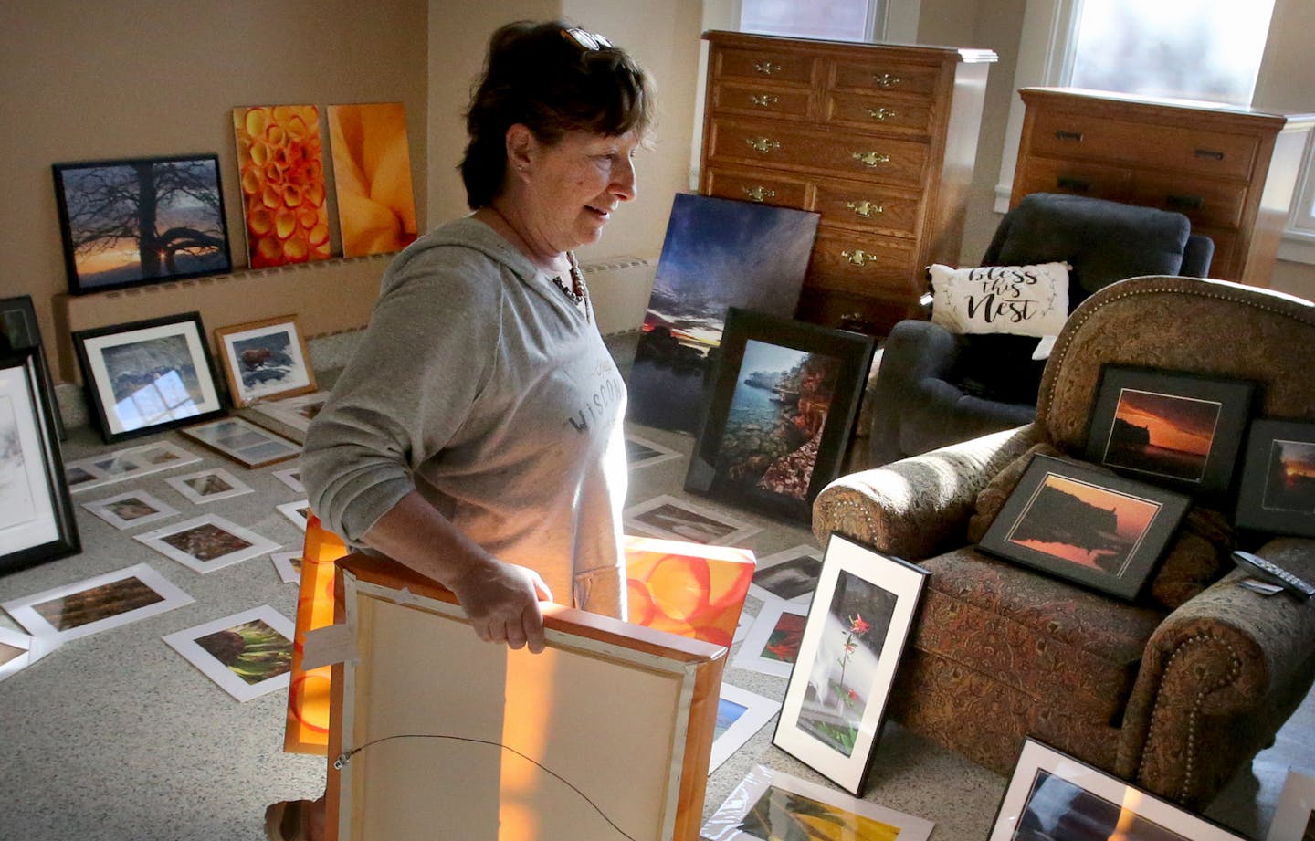 Photographer and volunteer Debbie Kippen of Blaine said she collected donated images from photographer friends to hang in the building.