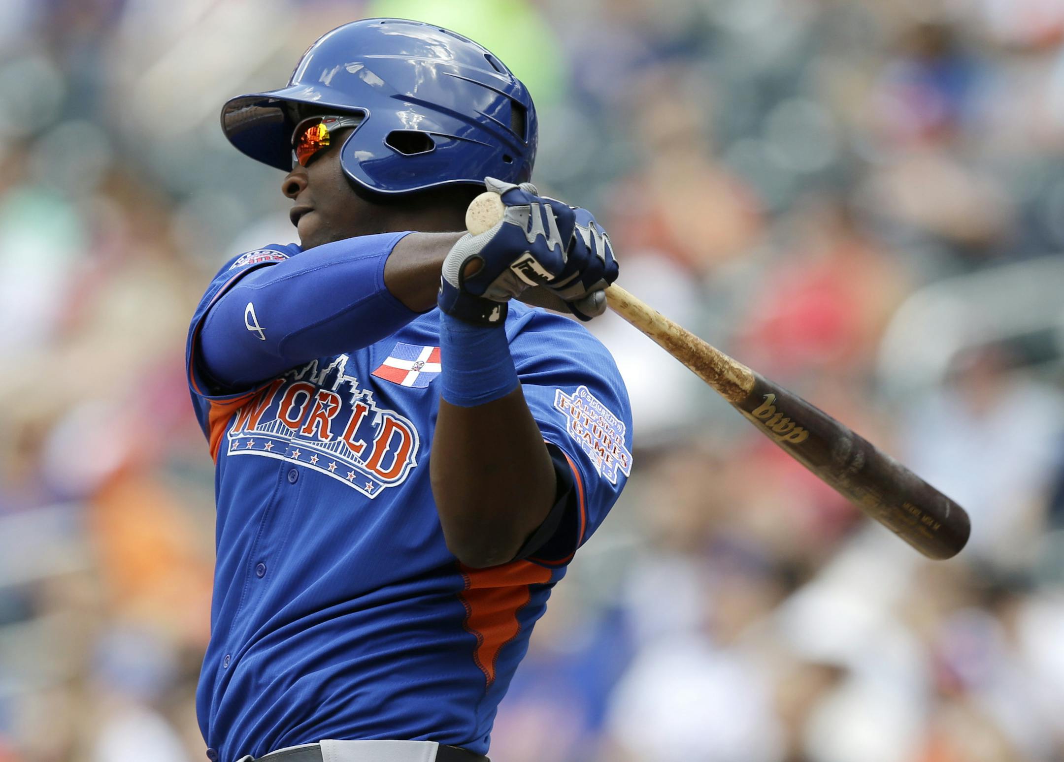 Miguel Sano at the All-Star Futures Game in New York in 2013.