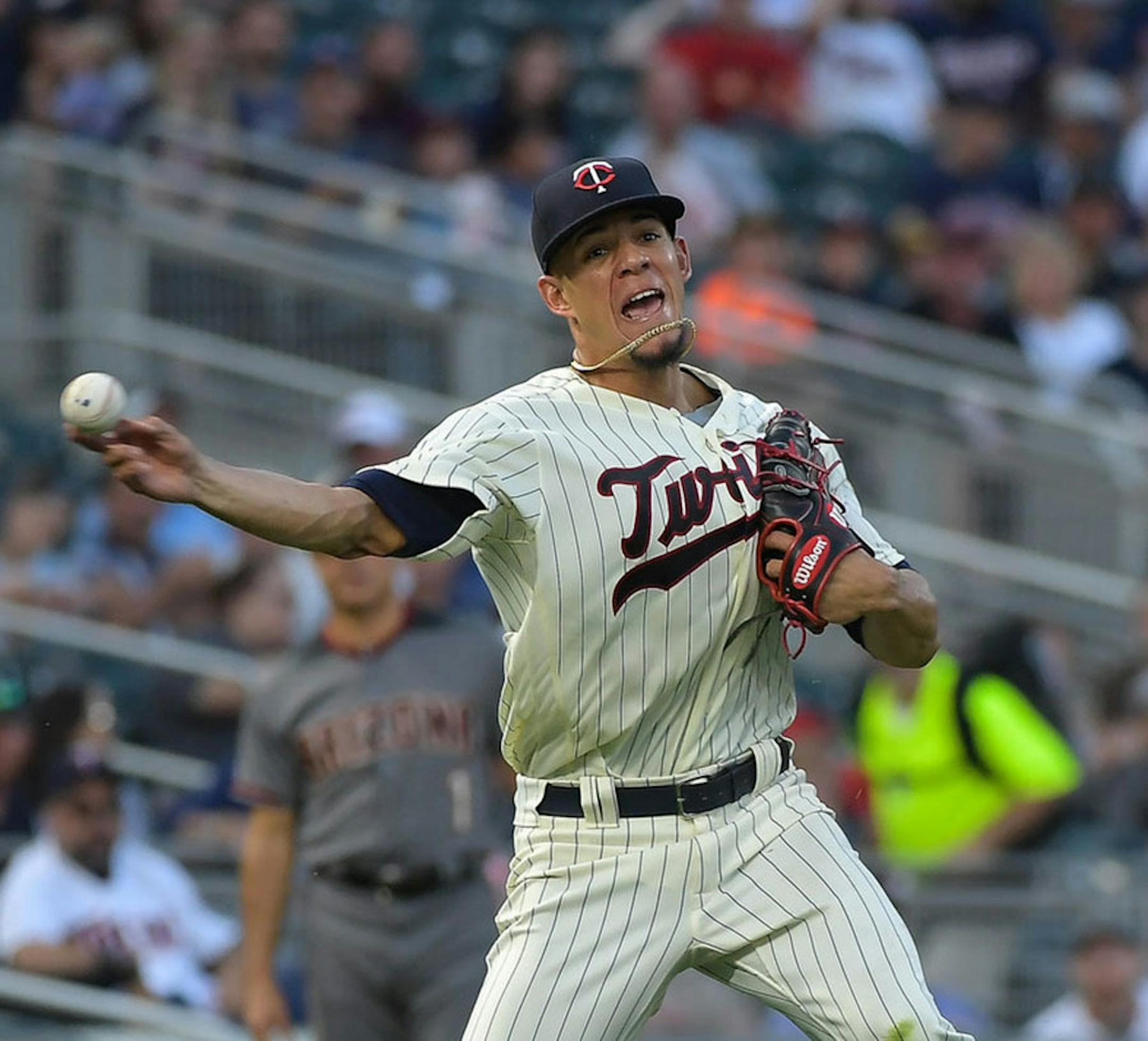 Minnesota Twins starting pitcher Jose Berrios threw seven scoreless innings and threw out Arizona first baseman Paul Goldschmidt out at first to beat the Diamondbacks 5-0 on Saturday.