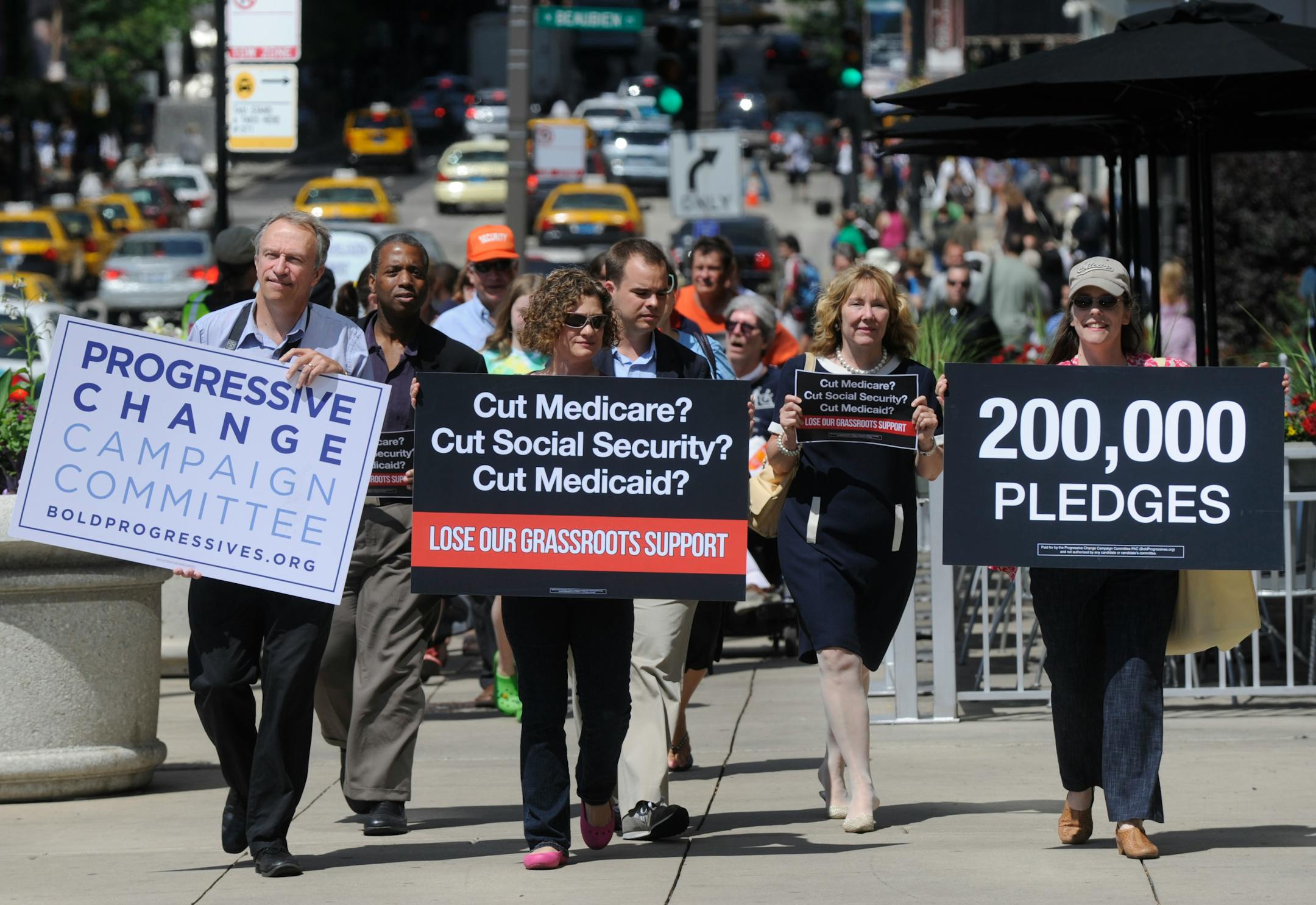 A protest against potential cuts to Medicare, Medicaid and Social Security in 2011 in Chicago.