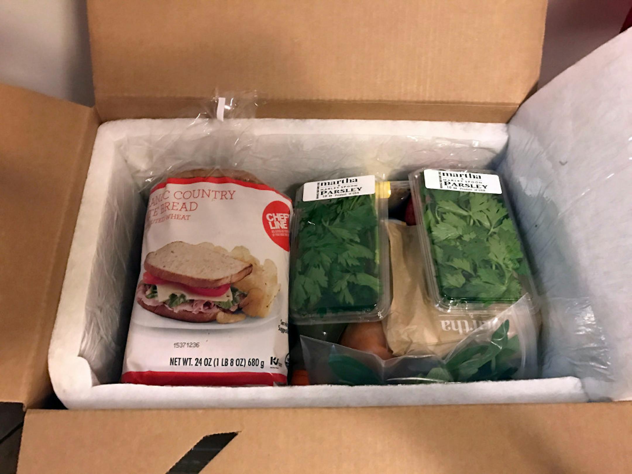 For $120, or $180 which includes an 11-15 pound free-range turkey, Martha & Marley Spoon will ship just about everything you need to cook a decadent Thanksgiving dinner for eight to 10 people.