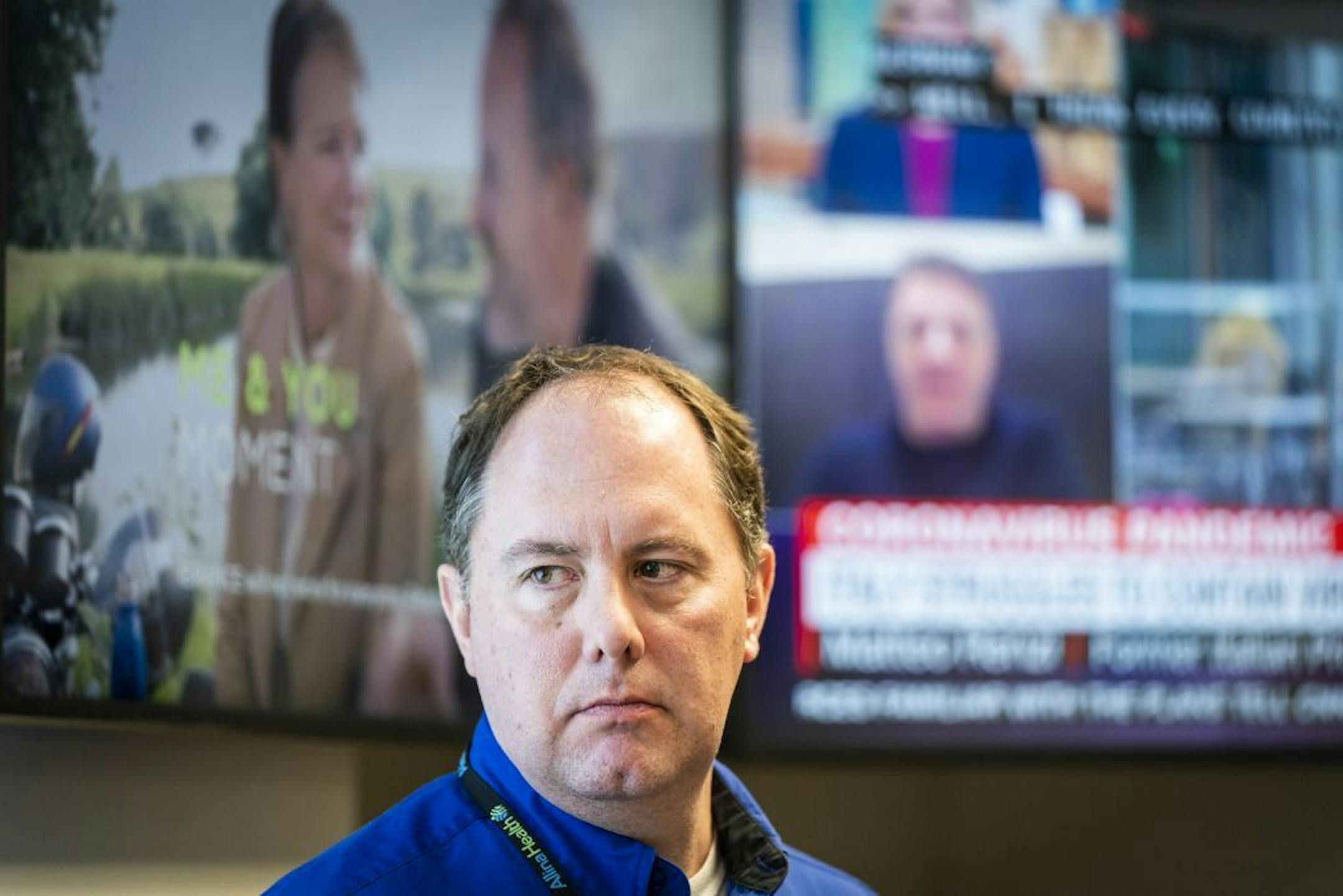 Chris Breitbach, the emergency management director for Allina Health, led Allina's COVID-19 incident command meeting.