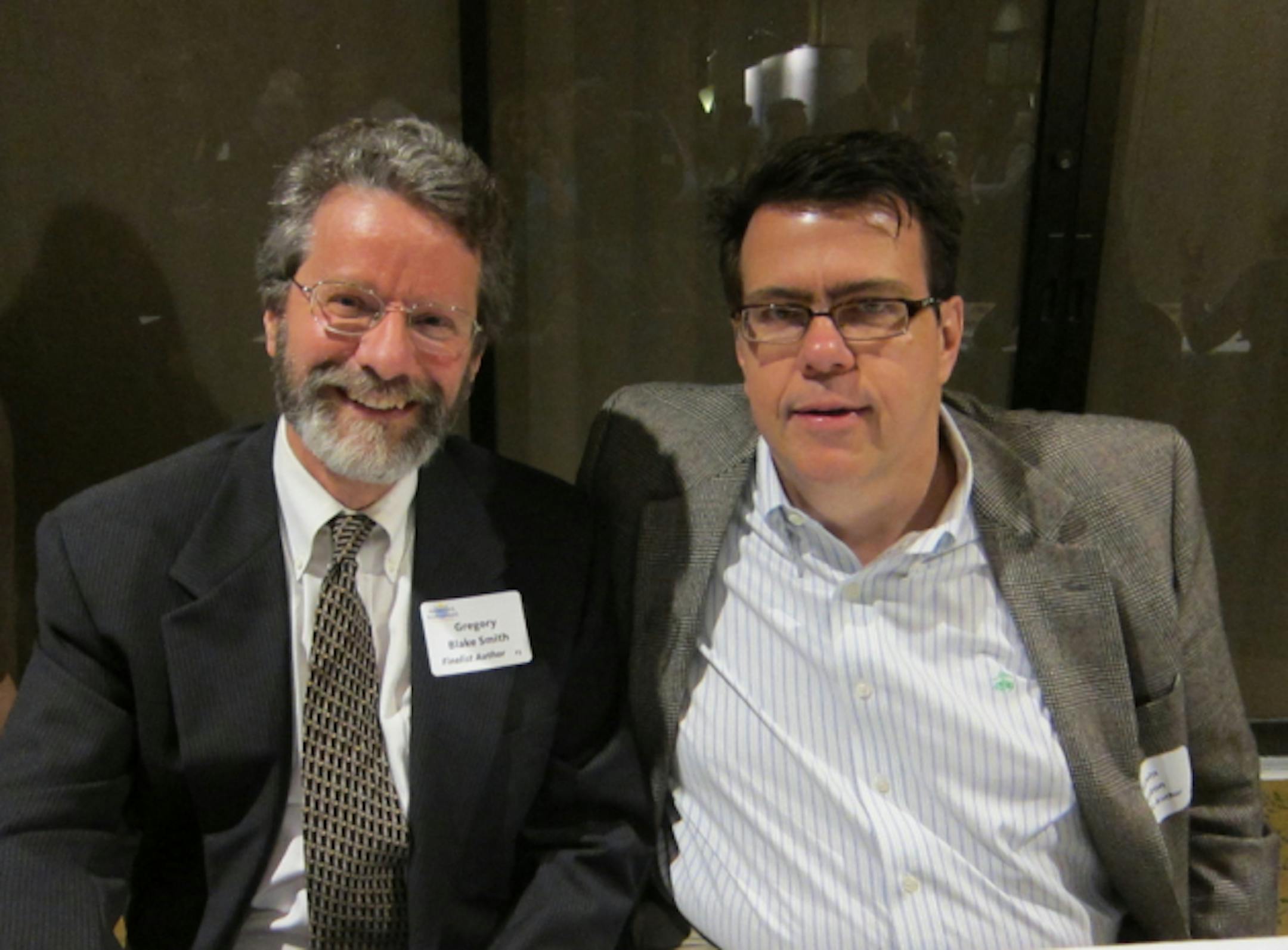 Fiction winner Gregory Blake Smith, and finalist Kevin Fenton