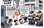 Sack cartoon: Welcome to Trump Camp