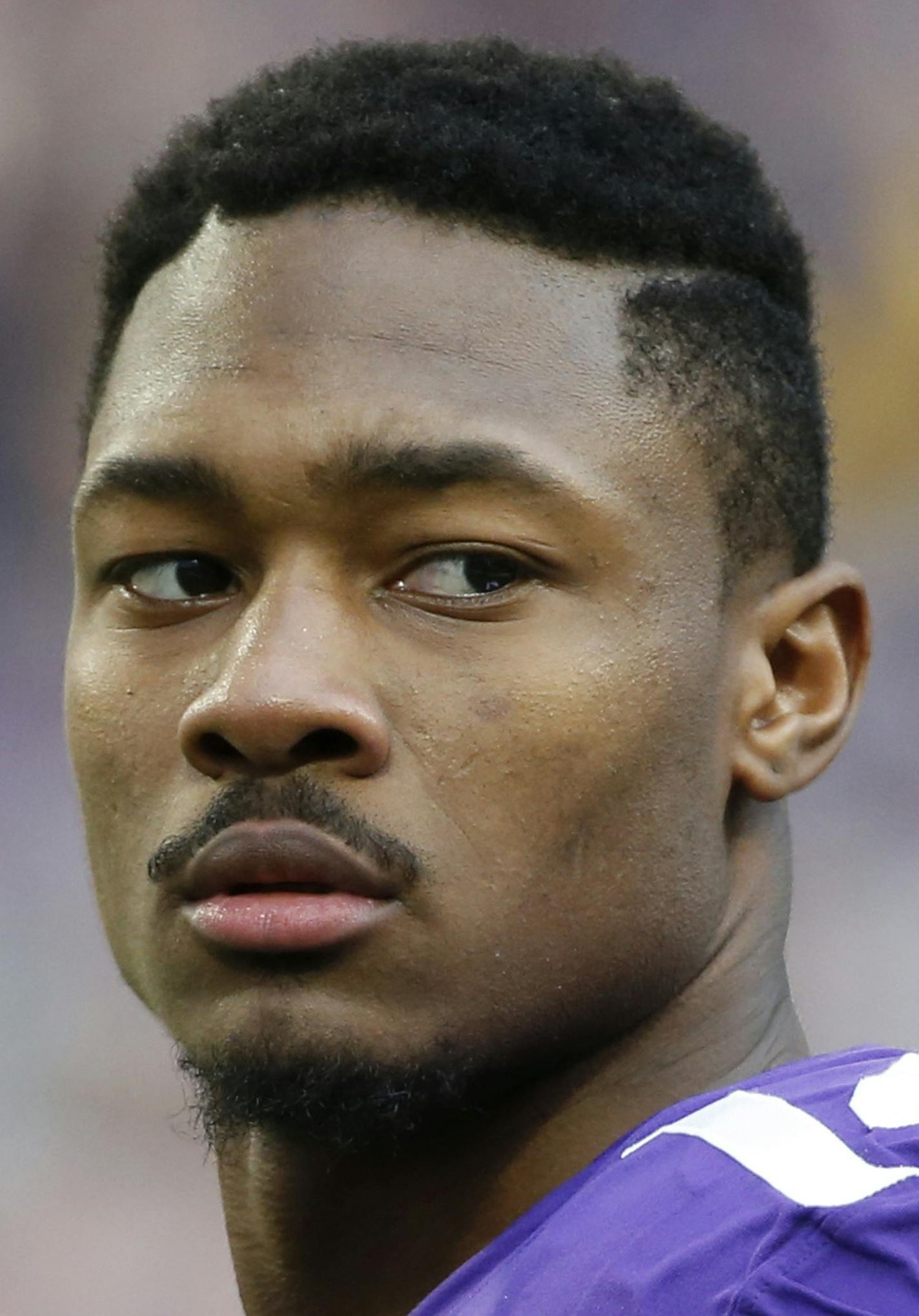 Minnesota Vikings wide receiver Stefon Diggs stands on the field during the first half of an NFL football game against the Miami Dolphins, Sunday, Dec. 16, 2018, in Minneapolis. (AP Photo/Bruce Kluckhohn) ORG XMIT: MNCN1