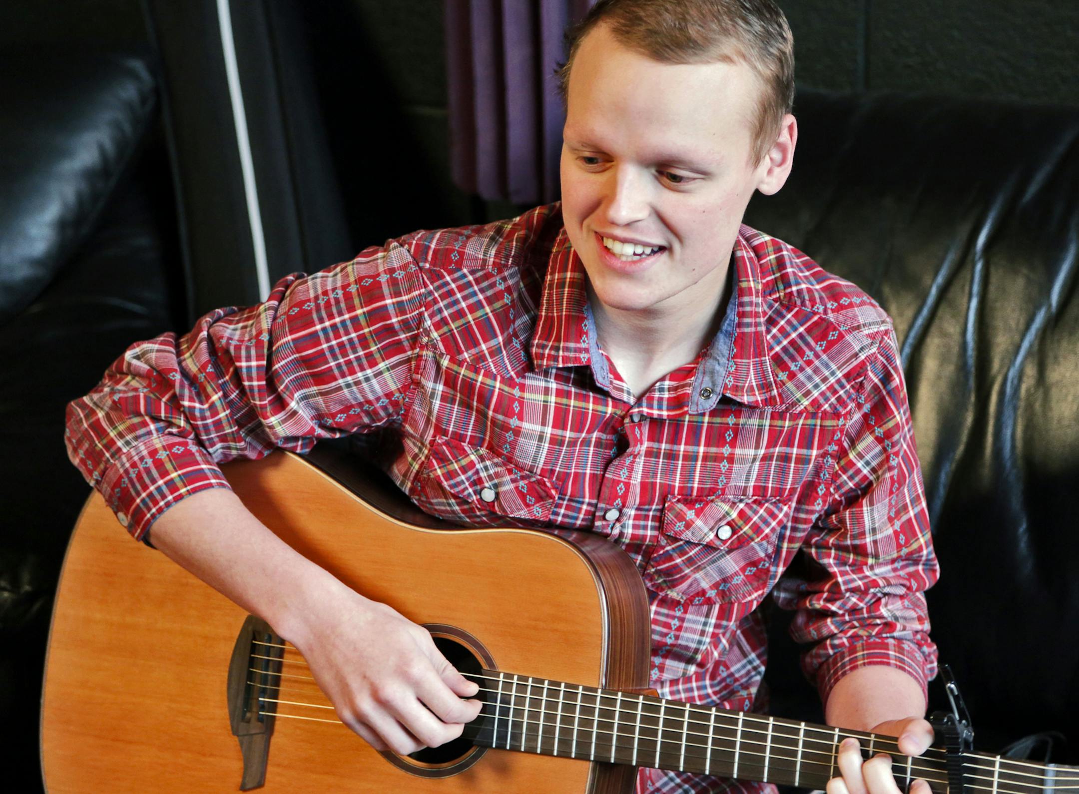 Zach Sobiech, - for jeff strickler's ' zach1222' - u tube sensation , cancer victim who performs ' goodbyes' ORG XMIT: MIN1212141342360436