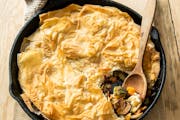 Vegetable Skillet Pot Pie can change with the seasons. Seasonal cooking column by Beth Dooley, photo by Mette Nielsen, Special to the Star Tribune.