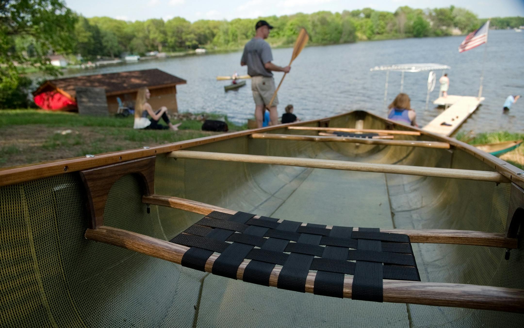 Ted Bell's first-year line-up of Northstar Canoes are completely handcrafted, composite canoes. ] (SPECIAL TO THE STAR TRIBUNE/BRE McGEE) **Ted Bell (founder, not pictured)