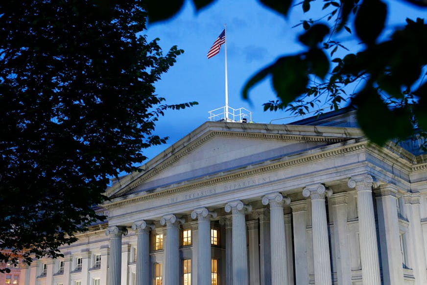 The U.S. Treasury Department building in Washington.