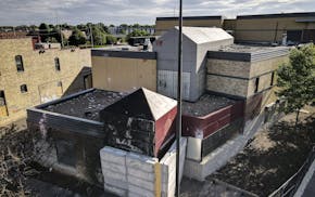 The Minneapolis police Third Precinct station, which was overrun by protesters and set ablaze in the unrest after the killing of George Floyd while in