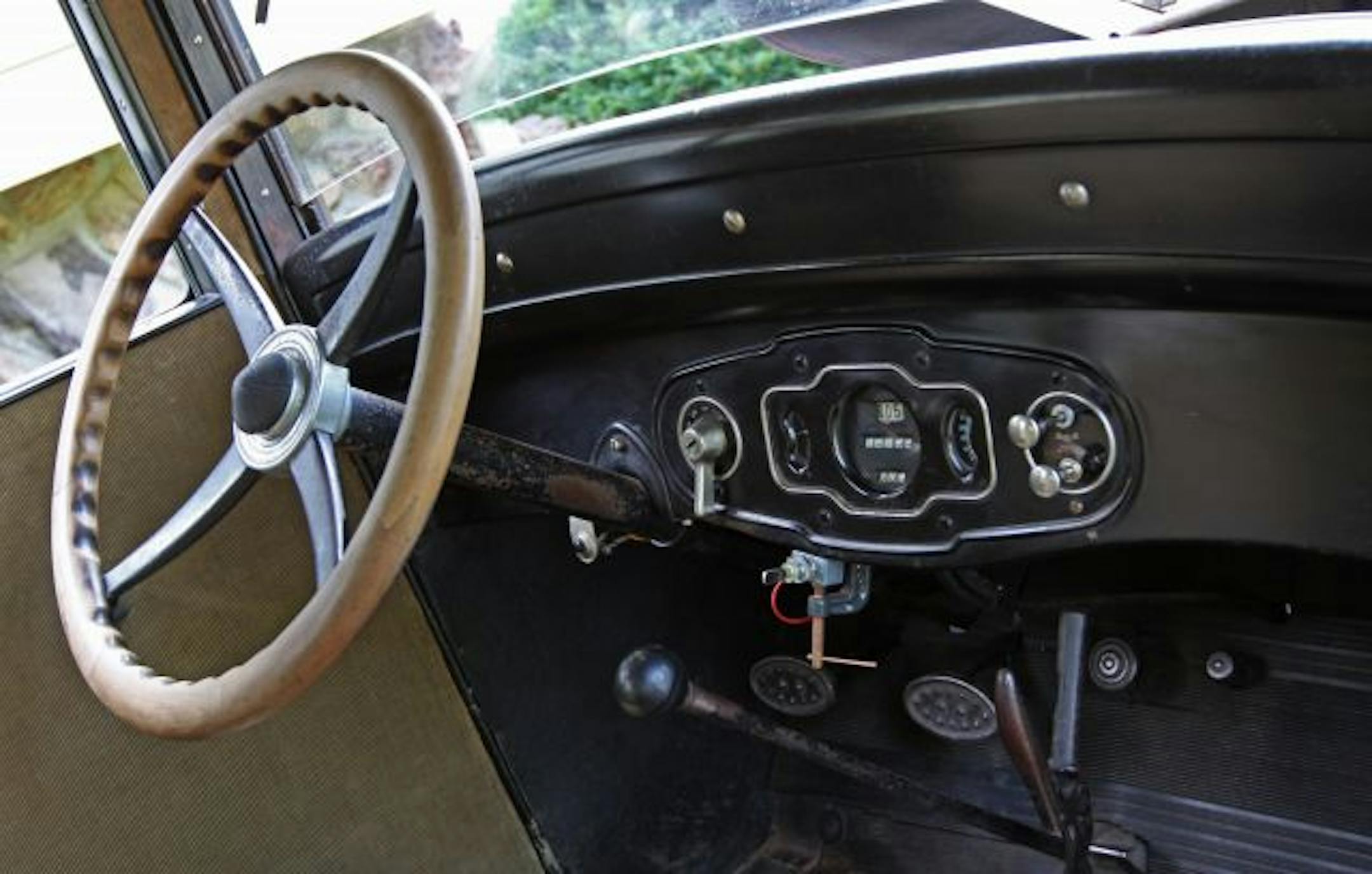 Interior of the 1926 Pontiac Two-Door Coach, the oldest Pontiac in the states, owned by Paul Jaszczak of Minnetonka.