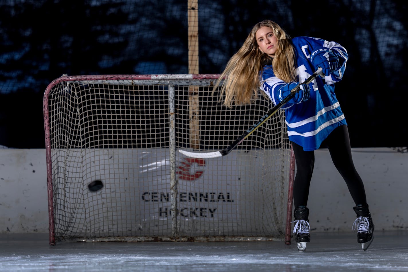 Ava Lindsay (9) of Minnetonka- All Metro Girls Hockey player of the year photographed Sunday, Jan. 29, 2023, in Circle Pines, Minn. ] CARLOS GONZALEZ • carlos.gonzalez@startribune.com.