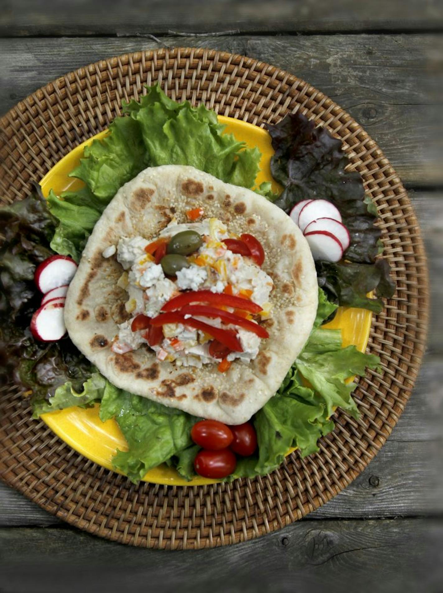 Sandwich fillings find a tasty place to land with homemade flatbread.