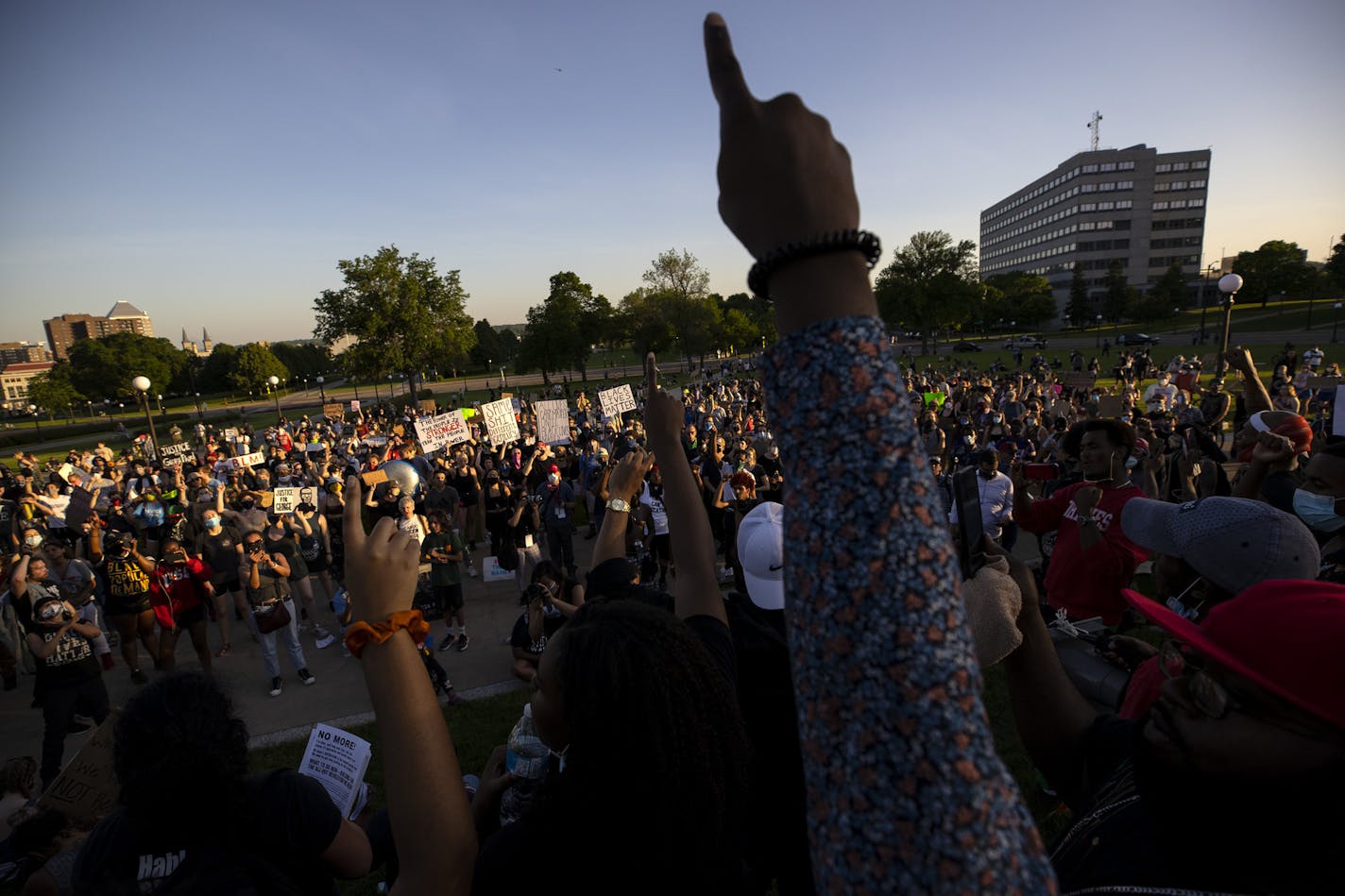 Protest continued at the Minnesota State Capitol in St. Paul. ] CARLOS GONZALEZ • cgonzalez@startribune.com – Minneapolis, MN – June 1, 2020, Police Protest - man died after a confrontation with Minneapolis on Monday evening. A bystander video that started circulating sometime after the incident appeared to show the man pleading with officers that he couldn't breathe - George Floyd