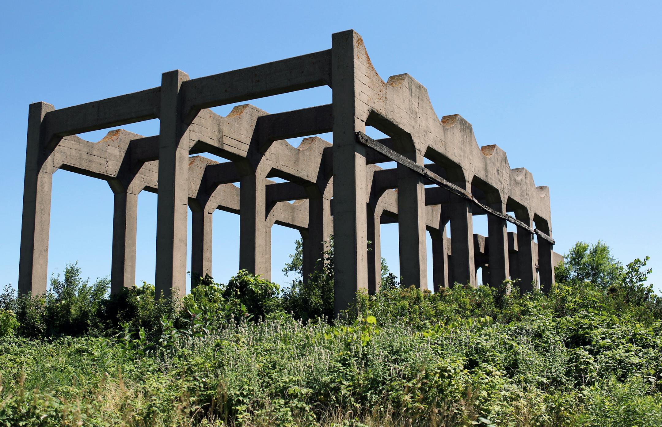 Ruins of an ammunition plant sit on a portion of the UMore Park property in Rosemount, Minn., on Tuesday, July 23, 2013. ] (ANNA REED/STAR TRIBUNE) anna.reed@startribune.com (cq)
