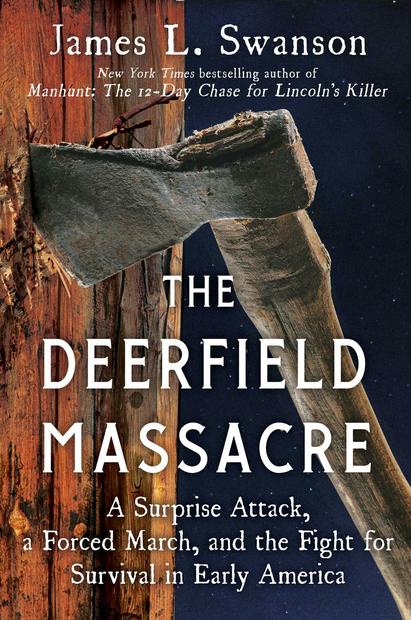 cover of "The Deerfield Massacre," featuring a hatchet