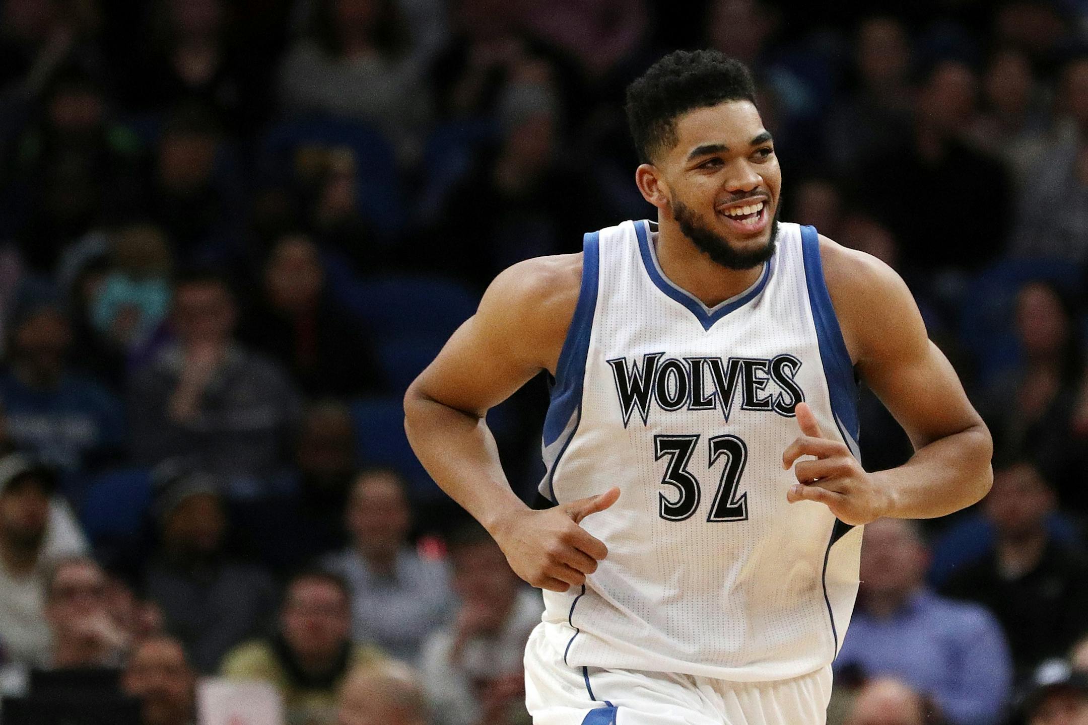 Minnesota Timberwolves center Karl-Anthony Towns.