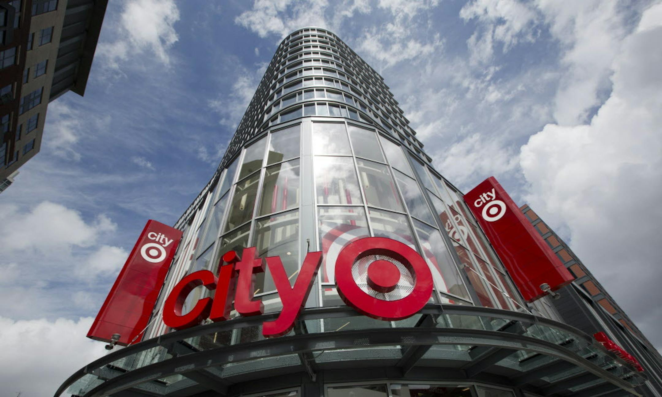 FILE - This Aug. 21, 2015, file photo, shows the exterior of the CityTarget store in Boston. Target reports financial results on Wednesday, Feb. 24, 2016. (AP Photo/Michael Dwyer, File)