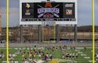 The University of Minnesota Gophers football team held a practice at TCO Performance Center home of the Minnesota Vikings. ] CARLOS GONZALEZ &#x2022; 