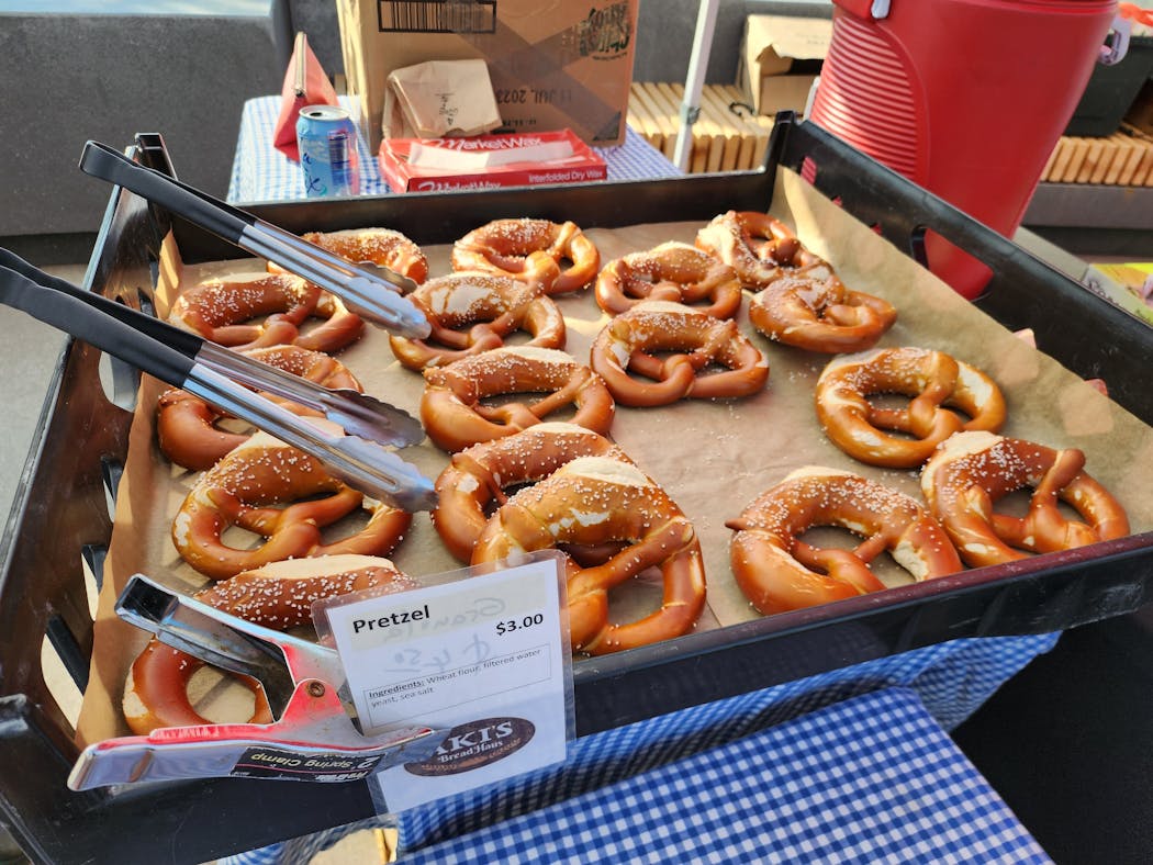 If you’re lucky enough to run into Aki’s at a farmers market, don’t skip the pretzel.