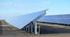 Photo credit: Brad Wilson/Ecos Energy The largest solar-electric installation in Minnesota sits on a field outside Slayton, Minn., 180 miles southwest