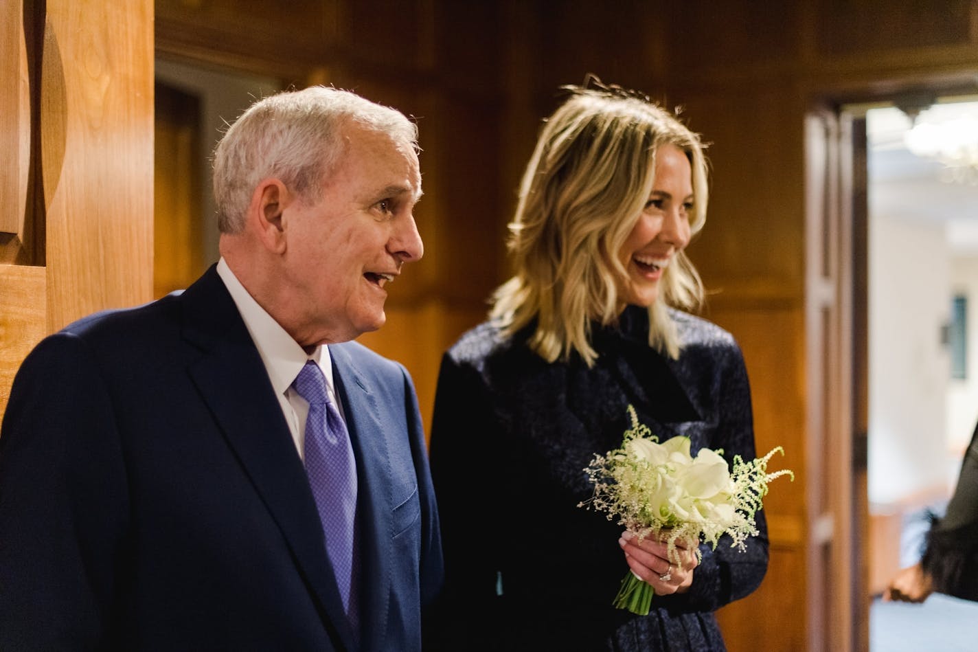 Former Minnesota Gov. Mark Dayton and his wife, Ana Dayton.