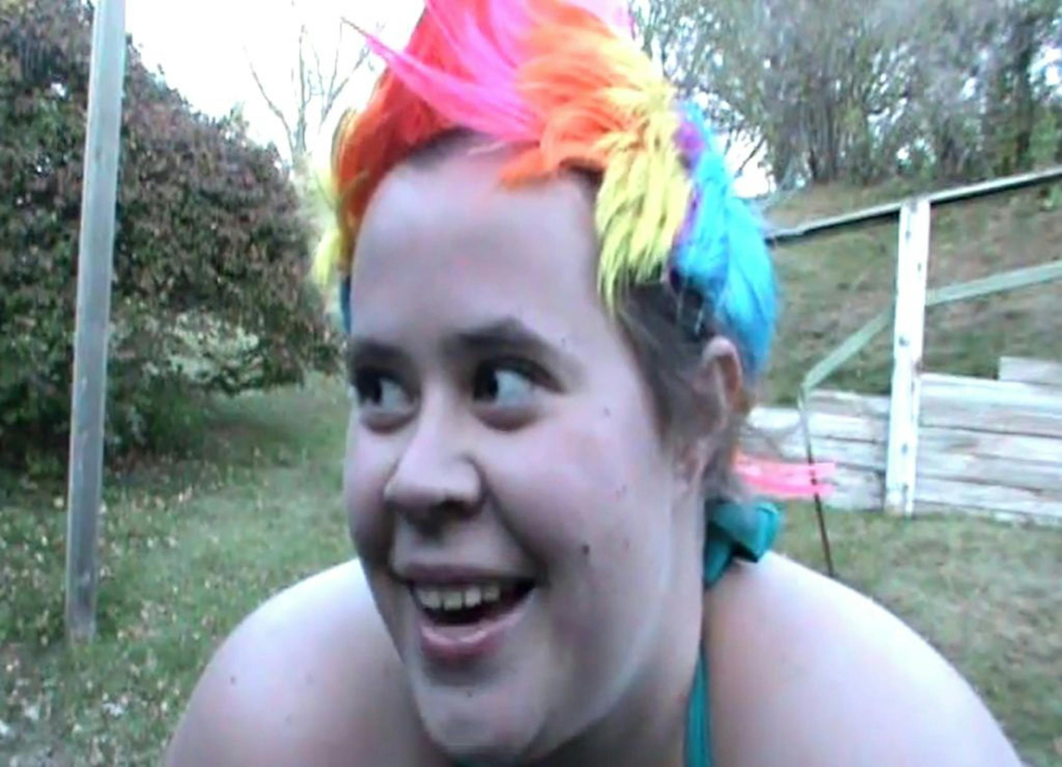 Tiffany Sudduth, 24, of Plymouth has become a YouTube star by posting videos that poke fun at her efforts to lose 100 pounds.