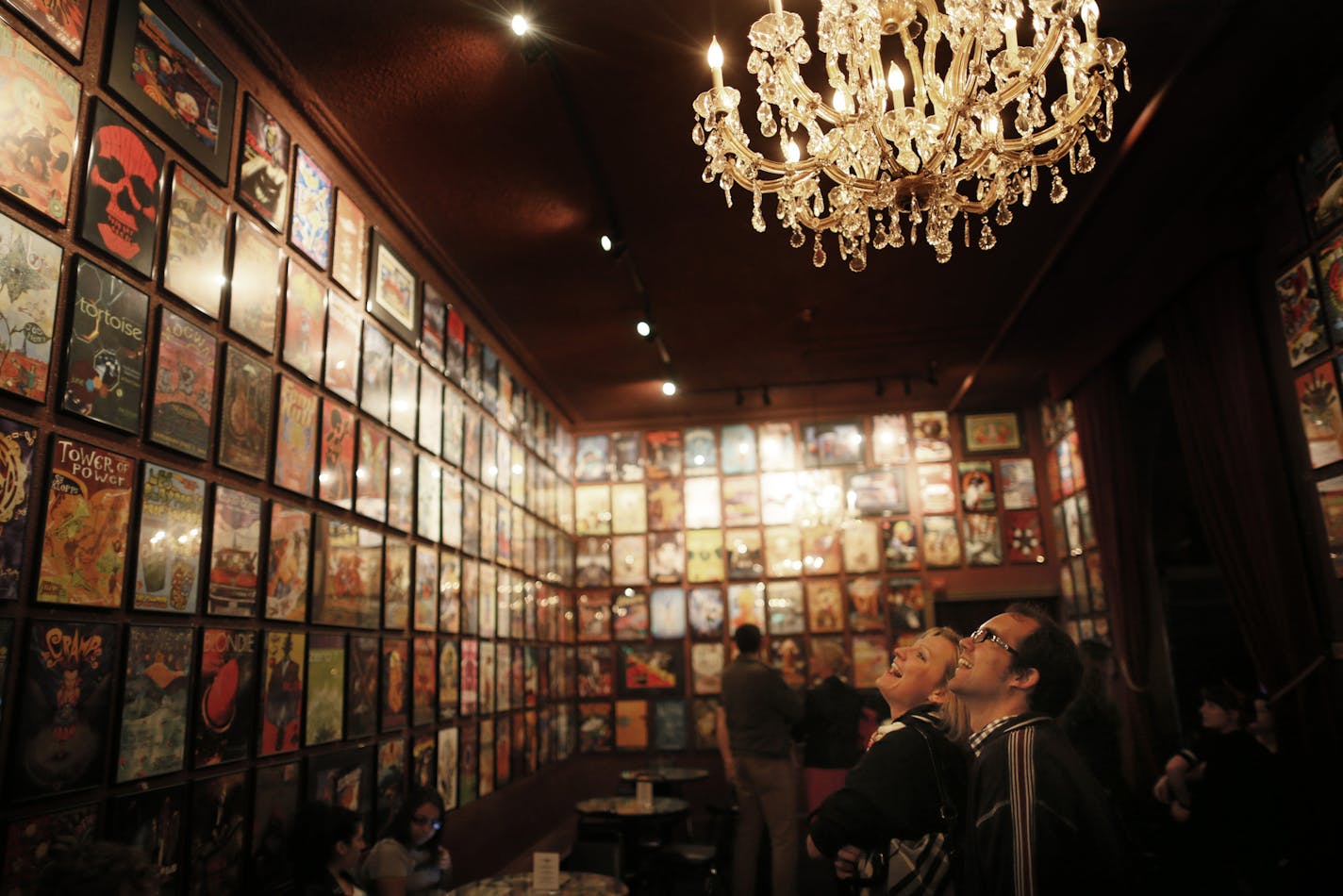 A couple looked over the posters on the walls at the Fillmore Auditorium, 1805 Geary Blvd.Photos of historic rock sites in San Francisco , CA. ] JERRY HOLT &#x201a;&#xc4;&#xa2; jerry.holt@startribune.com